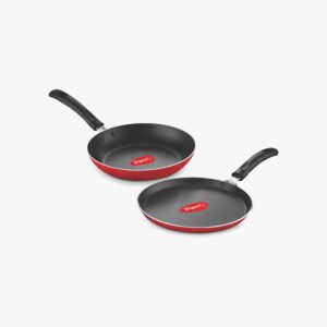Red Aluminium Nonstick 250 mm Flat Tawa