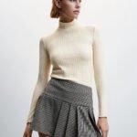 Adagro Womens T-shirts Turtle Neck Slim Fit Tee